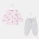 Set: jumper and pants crumb I am “hearts”, pink/gray color, height 80-86 cm
