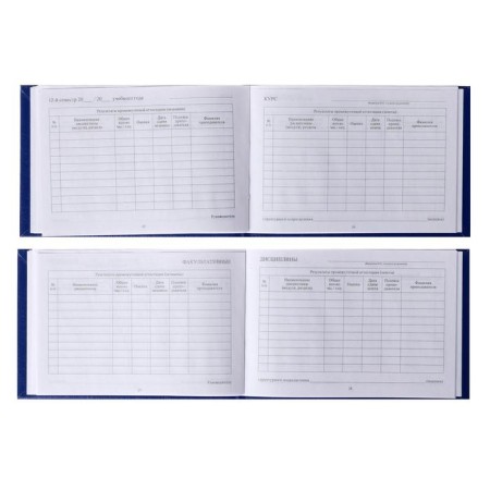 Test book for a university 140 x 100 mm, calligrata, hard cover, boumvinyl, blue color-2