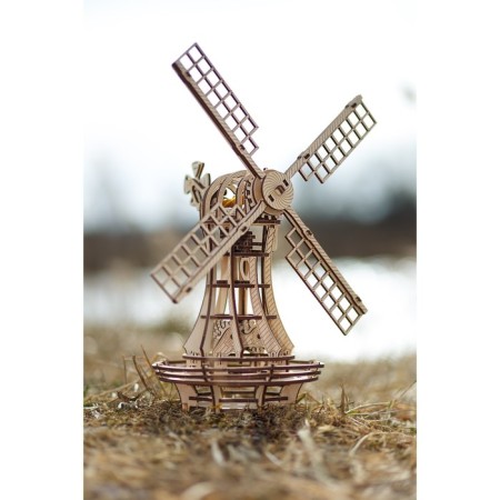 Wooden Model 3D, Ewa, Mechanical Windmill Mill-1
