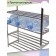 Tribune shoes, 610 × 230 × 830 mm, 5-tier shoes, chromium color