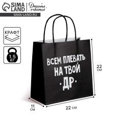 Gift package, packaging, “everyone does not care about your DR”, 22 x 22 x 11 cm