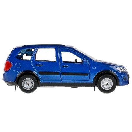 Metal machine, inertial "Lada Kalina Cross" 12 cm, opening doors and trunk-1