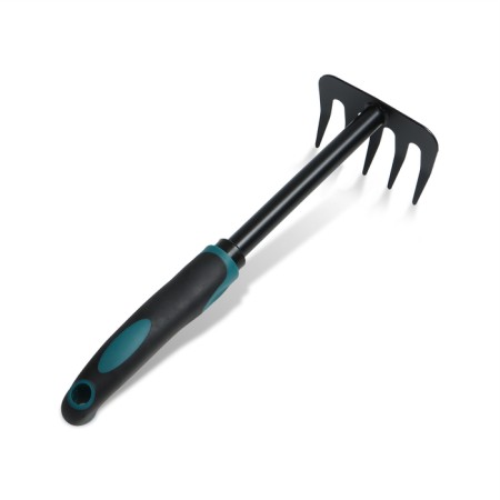 Robble small, straight lines, 5 teeth, length 28.5 cm, metal, ergonomic rubberized handle, Greengo-7