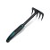 Robble small, straight lines, 5 teeth, length 28.5 cm, metal, ergonomic rubberized handle, Greengo