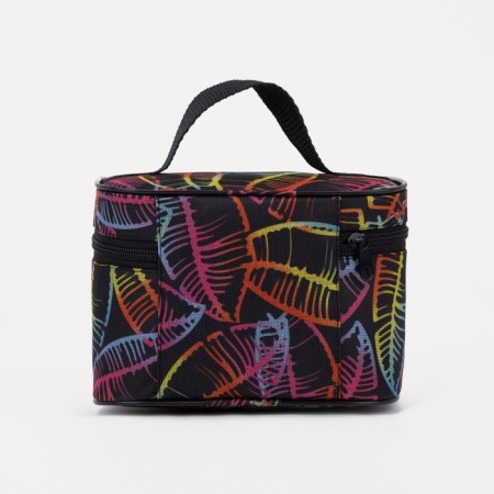 Cosmetic bag with lightning, black color-1