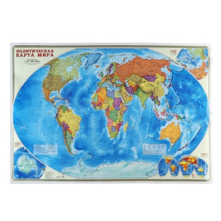 Wallpapish map "Political World", geod, 101x69 cm, 1: 27.5 million, laminated
