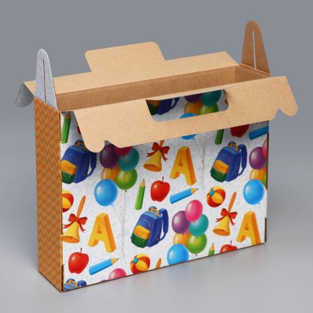 Gift folding box, packaging, “excellent study”, 33.7 x 25.7 x 7.9 cm-2