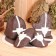 Gift set 4 objects of brown "Crusader" (hat, rug, mitten, slippers)