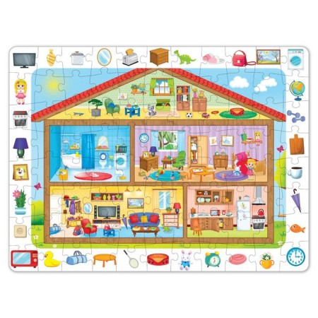 Puzzles “Find and show. My big house ", 88 details-1