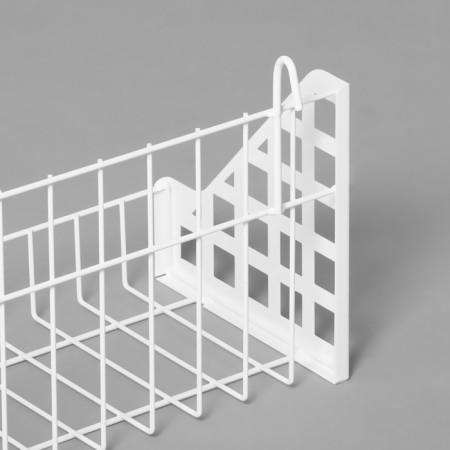 Basket on a grid 60.5 × 16.5 × 19.5 cm, white color-2