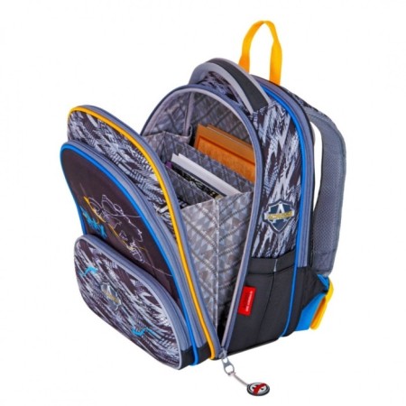 Frame backpack 36 x 28 x 11 cm, Across 198, filling: bag, gray ACR22-198-2-3