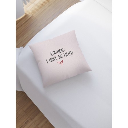 Decorative pillowcase "without filters", on a zipper, size 45x45 cm-1