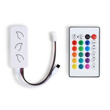 Ambrella WiFi Tuya Controller for RGB+CCT LED controls with an infrared remote control