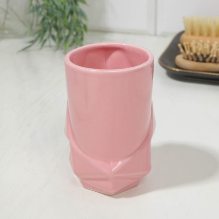 A glass for the pink toothbrushes, 11 x 7.5 cm-1