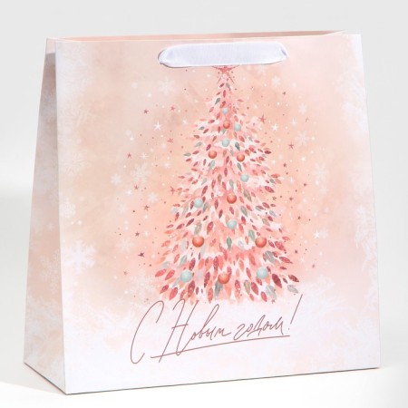 Laminated square “Pink”, 30 x 30 x 12 cm, new year-1