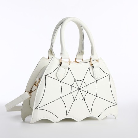 Youth bag with a zipper, white color-2