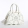 Youth bag with a zipper, white color