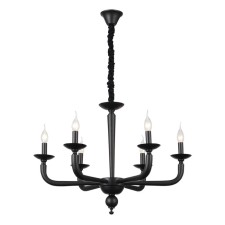 Люстра подвесная St Luce. SL1114.403.06. Forteza. 6х40 Вт, E14, 74х74х54 см, цвет чёрный