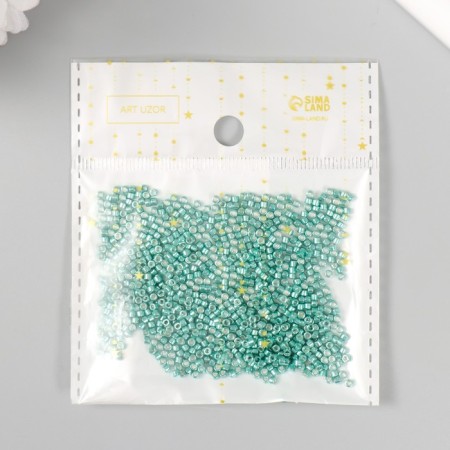 Glass beads 11/0 "cylinder. Turquoise gloss" 10 g-3