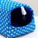 House "Nora" for rodents 20*14*12 cm, calico, fleece, foam rubber, blue