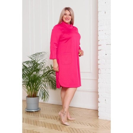 Women's dress, size 64, pink color-3