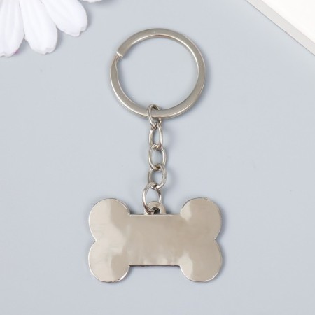 Metal keychain, enamel "Bone with paws" mix 4x3 cm-3