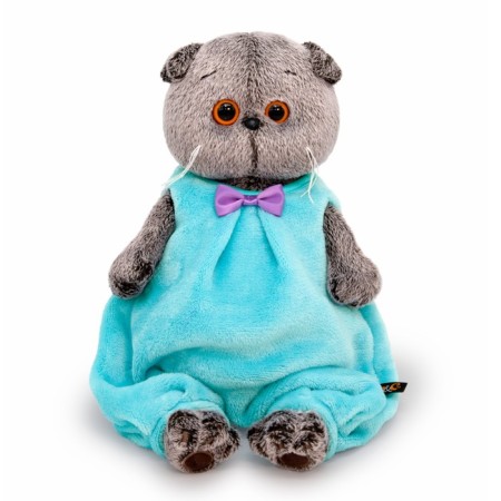 Soft toy "Basik in a voluminous overalls", 19 cm