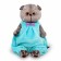 Soft toy "Basik in a voluminous overalls", 19 cm