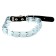 The collar is strict plate, adjustable, Osh 42-50 cm, mix of flowers