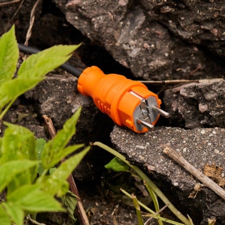 Direct moisture -proof plug, c/s, 16 a, ip44, orange rubber rexant-1