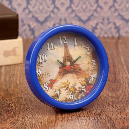 Clock - desktop an alarm clock, discrete move, 9 x 9 cm-10