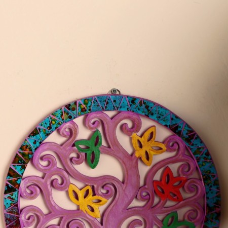 Panel wall "Tree of life" wood, glass 30 cm-1
