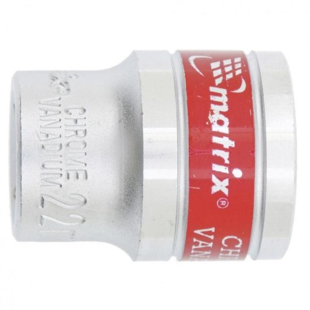 End-end head Matrix 13122, 6 granular, chrome, 1/2 ", 22 mm