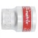 End-end head Matrix 13122, 6 granular, chrome, 1/2 ", 22 mm