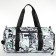 Sports bag with lightning, 2 pockets, long belt, white/green color