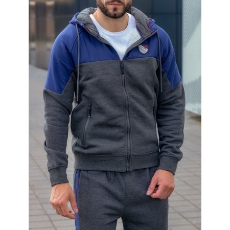 Sports costume men's ise, size 46, blue color, gray color-9