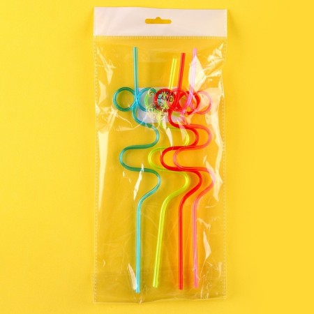 Tubes for the cocktail "Involley", set 4 pcs., Mix color-2