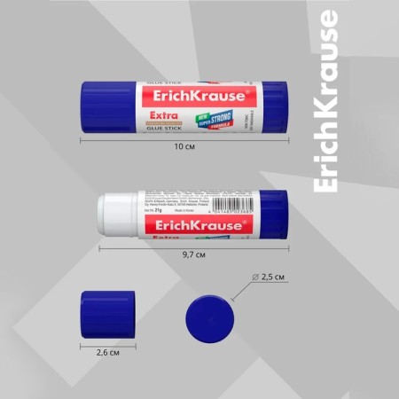 A set of pencil glue 3 pieces, Erichkrause Extra PVP, 21 g, reinforced-8