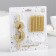 Set of candles number "3" + classic, gold, 10 cm