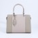 Lightning tout bag, outer pocket, long belt, gray-beige color