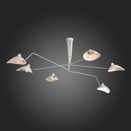 Ceiling Ceiling ST LUCE. SL305.502.06. SPRUZZO. 6x60 watts, E27, 180x180x54 cm, white color-4