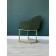 SHELL chair, 56 × 63 × 83 cm, green color, gold frame