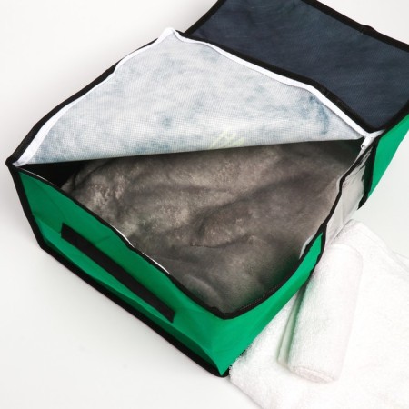 Organizer for storage, coffee for linen with PVC-fat "Avocado", 43 x 28.5 x 20 cm.-3