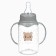 A bottle for feeding "Happy" 150 ml, cylinder, with handles, color gray color