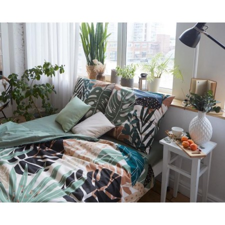 Bed linen Ethel 2 joint venture Colored Tropics (View 2) 175*215 cm, 200*220 cm, 70*70 cm -2 pcs-4