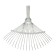Fan, wire rakes, 22 teeth, galvanized, tuleyka 25 mm, without cuttings