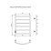 Electric towel "Sanprise" Classic P6, 450x600 mm, left, chrome