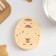 Bed -up form "Easter egg", cutting, stamp, 8.5 × 6.8 cm, beige color