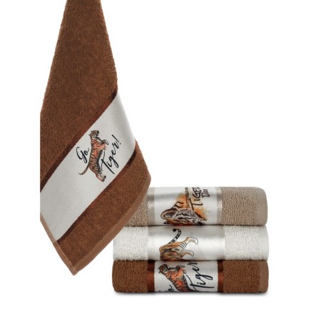 A set of terry napkins Diva Afrodita "Tiger", size 30x50 cm, 3 pcs-4