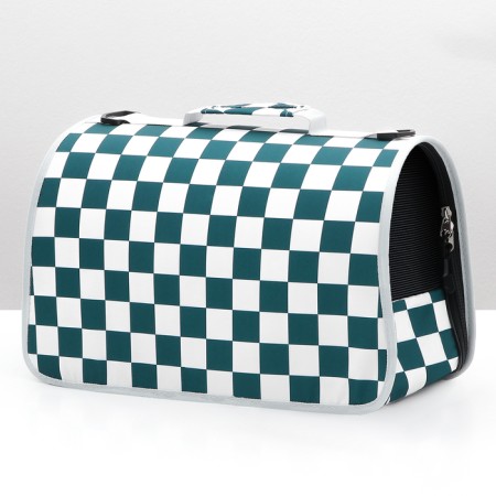Overnight bag with organizer and porthole, 43 x 24 x 28 cm, white/green-2